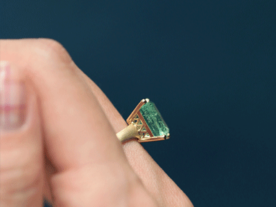 Emerald Topeu Ring 18K 에메랄드 토프 반지