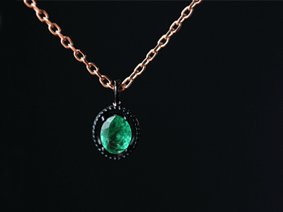 Oval Emerald Necklace 18K 오벌 에메랄드 목걸이