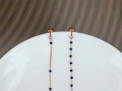 Lapis Lazuli Long Earrings 18K 라피스라줄리 롱 귀걸이