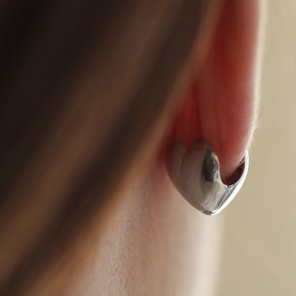 Heart One Touch Earrings 18K 하트 원터치 귀걸이
