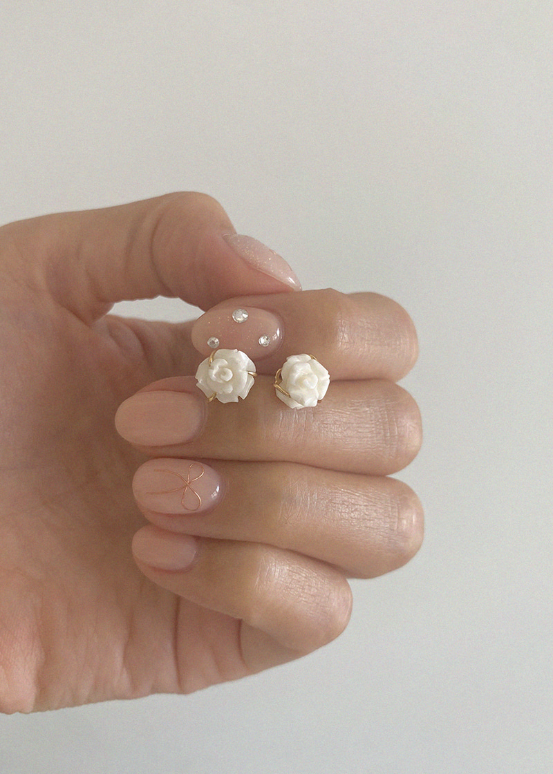 White Coral Earrings 18K 백산호(S) 귀걸이