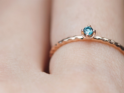 Blue Diamond Allen Ring 18K 블루 다이아몬드 알렌 반지