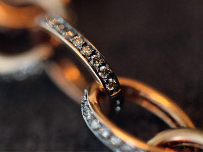 Cognac Diamond Volume Chain Bracelet 18K 꼬냑 다이아몬드 볼륨 체인 팔찌