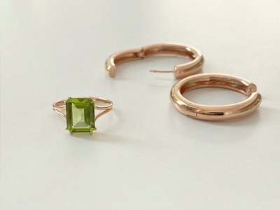 Evening Emerald Peridot Ring 18K 이브닝 에메랄드 페리도트 반지
