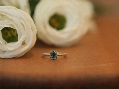 Cognac Diamond, Green Sapphire Nordic Ring 18K 꼬냑 다이아몬드, 그린 사파이어 노르딕 반지