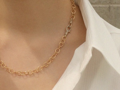 Cognac Diamond View Chain Necklace 18K꼬냑 다이아몬드 뷰 체인 목걸이