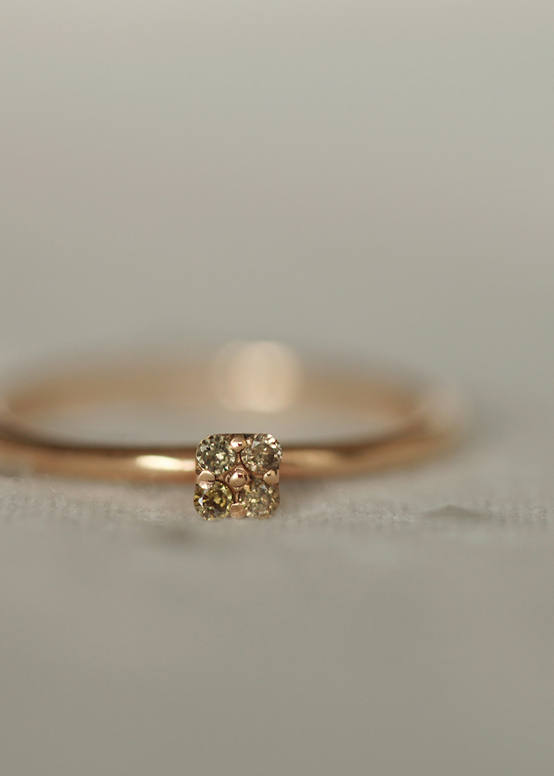 Cognac Diamond Choco Ring 18K 꼬냑 다이아몬드 초코 반지